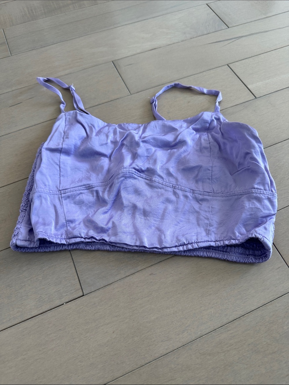 Aerie Satin Lilac Crop Top